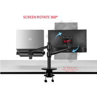 OL-3L aluminium wielofunkcyjne 10 "-17" ergonomia biurko podstawka do laptopa 32 "monitor uchwyt na biurko komputer pełnoekranowy z kolumną bar 5